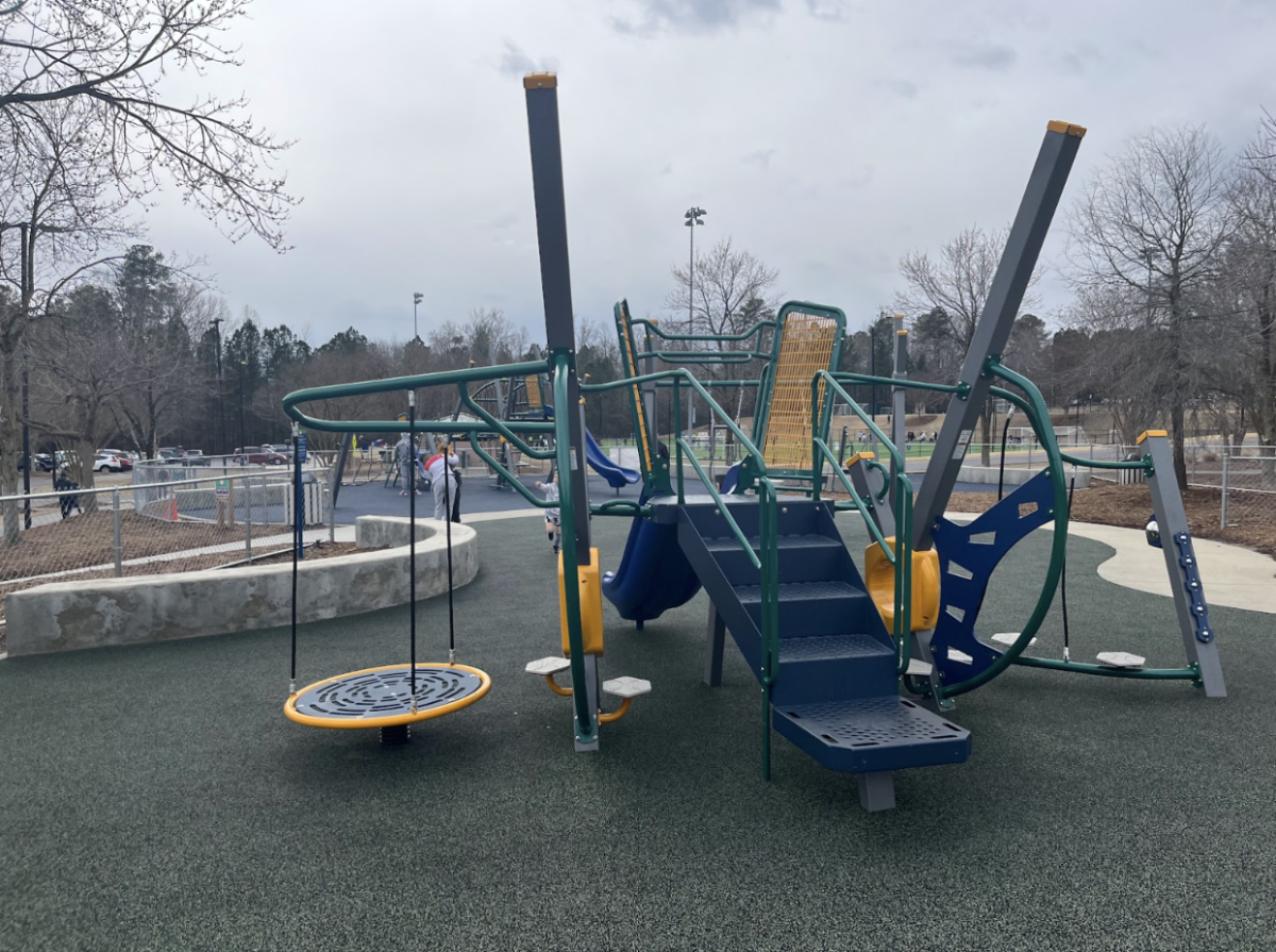 This is the play area provided by Thomas Brooks for the younger kids at the park.
